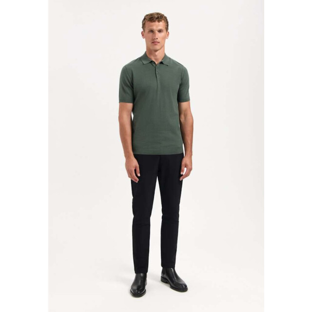 No Excess Pullover short sleeve polo solid dark green 29240754-052 large