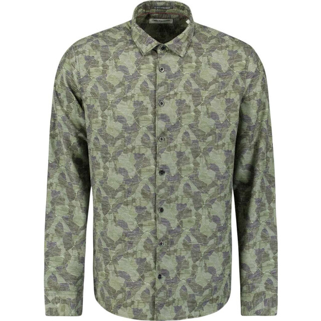 No Excess Shirt allover printed jacquard dark green 29400835-052 large