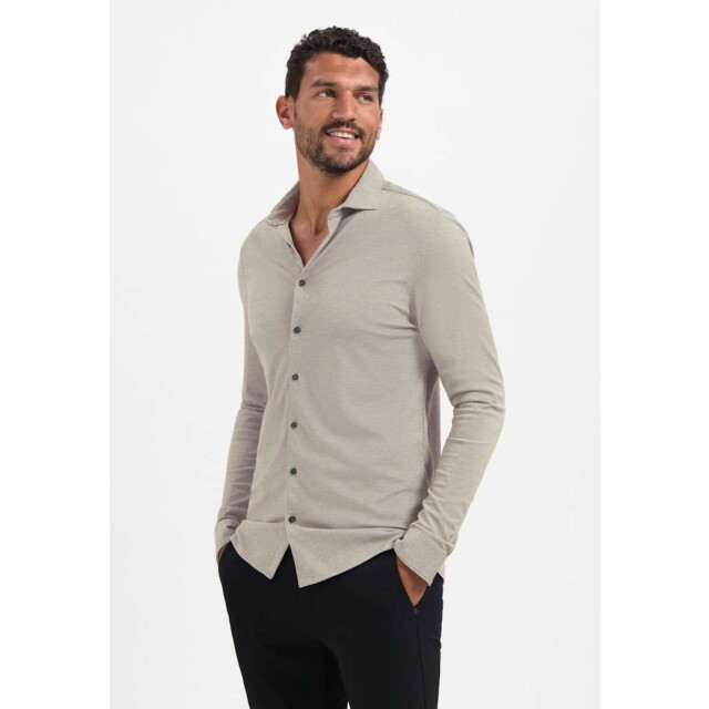 No Excess Shirt jersey melange stretch clay 29410880-018 large