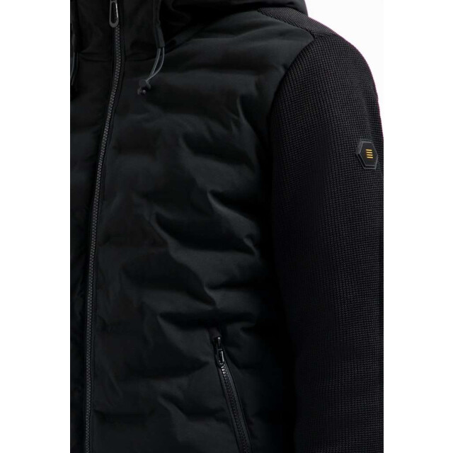 No Excess Jacket short fit sealed hooded knit black 29630819SN-020 large