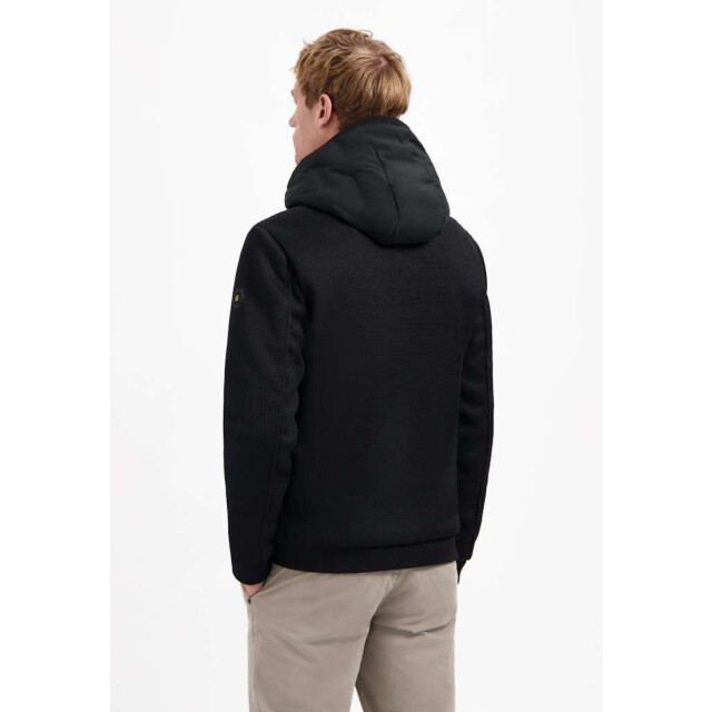 No Excess Jacket short fit sealed hooded knit black 29630819SN-020 large