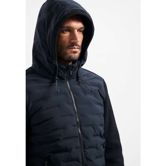 No Excess Jacket short fit sealed hooded knit night 29630819SN-078 large