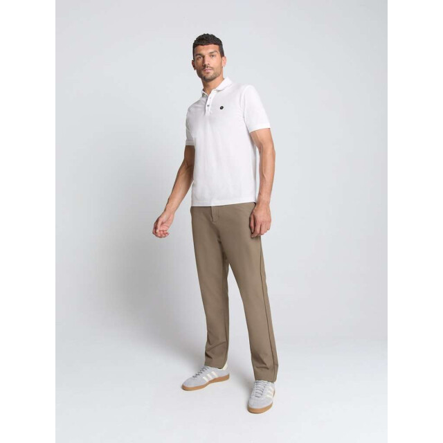 No Excess Polo pique garment dyed white N3801-010 large