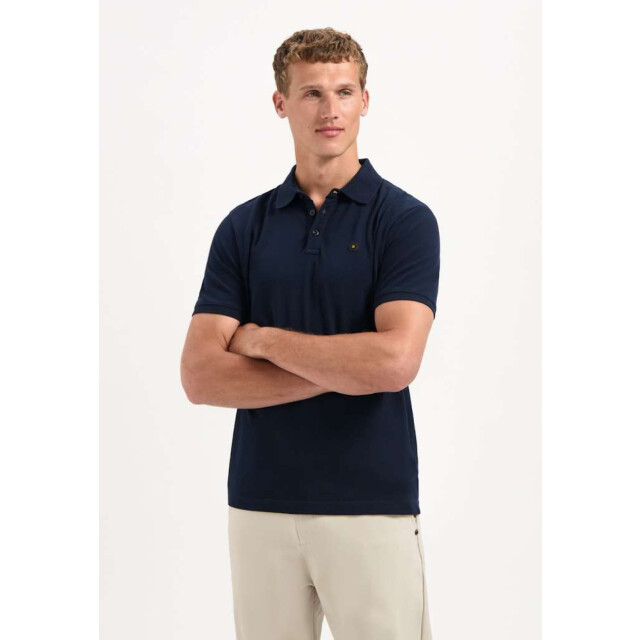No Excess Polo pique garment dyed night N3801-078 large