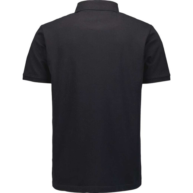 No Excess Polo pique garment dyed black N3801-020 large
