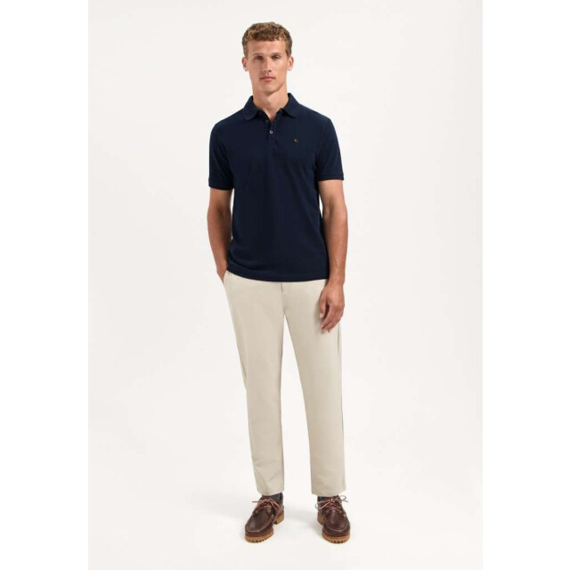No Excess Polo pique garment dyed night N3801-078 large