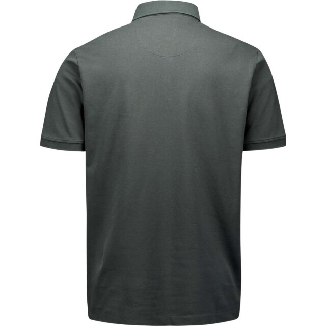 No Excess Polo pique garment dyed dark steel N3801-124 large