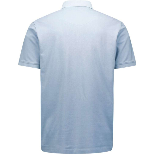 No Excess Polo pique garment dyed dusty blue N3801-138 large