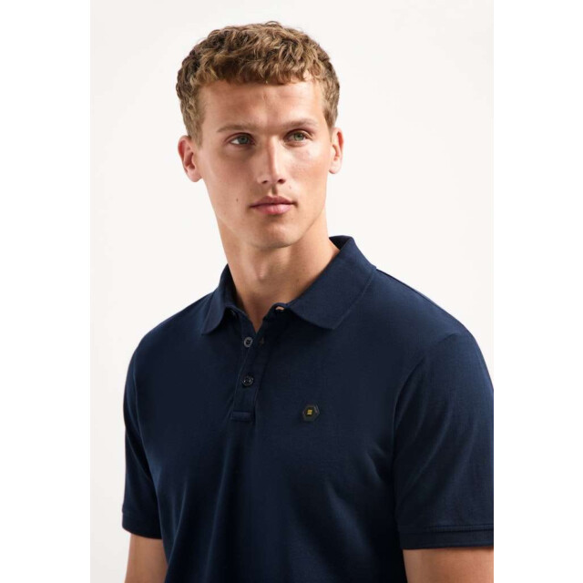 No Excess Polo pique garment dyed night N3801-078 large