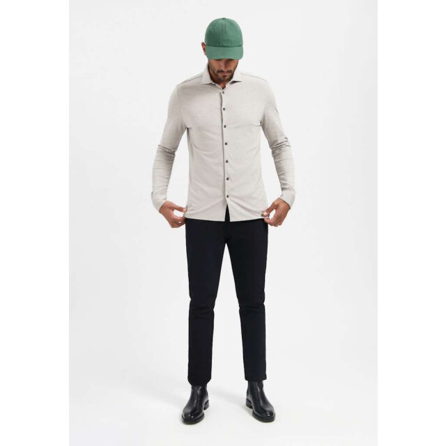 No Excess Shirt jersey melange stretch clay N4180-018 large