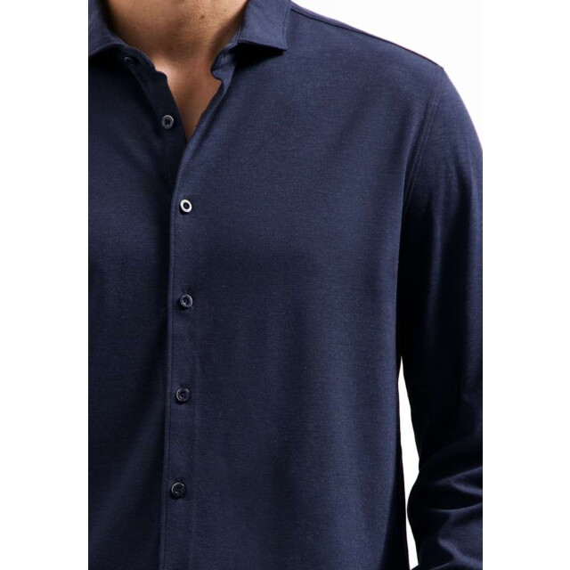 No Excess Shirt jersey melange stretch night N4180-078 large