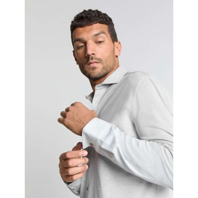 No Excess Shirt jersey melange stretch chalk N4180-017 large