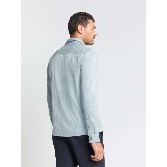 No Excess Shirt jersey melange stretch dusty blue N4180-138 large