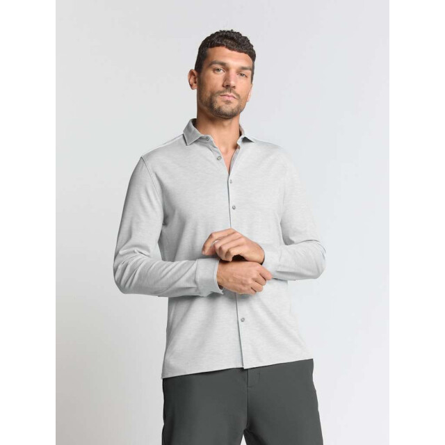 No Excess Shirt jersey melange stretch chalk N4180-017 large