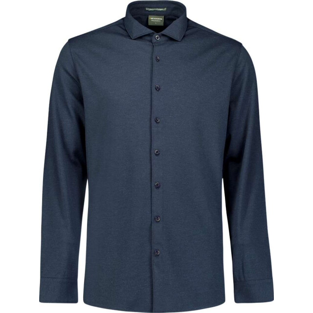 No Excess Shirt jersey melange stretch night N4180-078 large