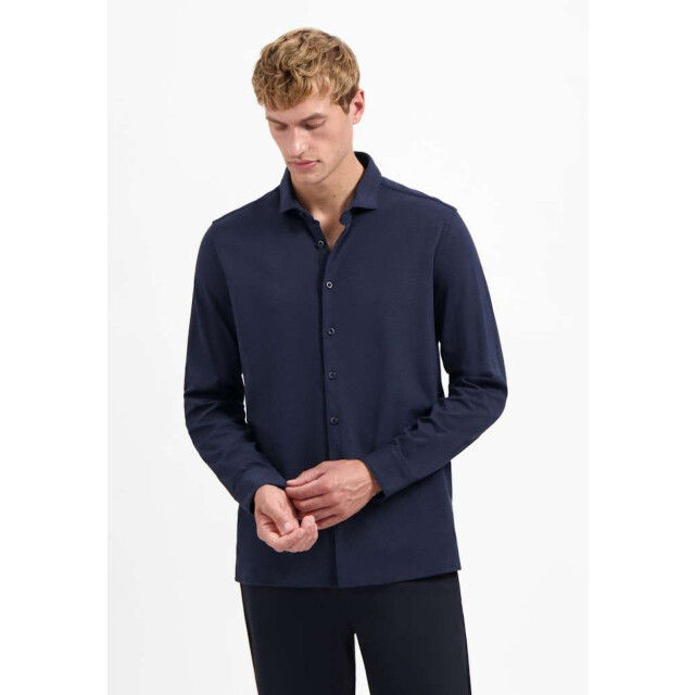 No Excess Shirt jersey melange stretch night N4180-078 large