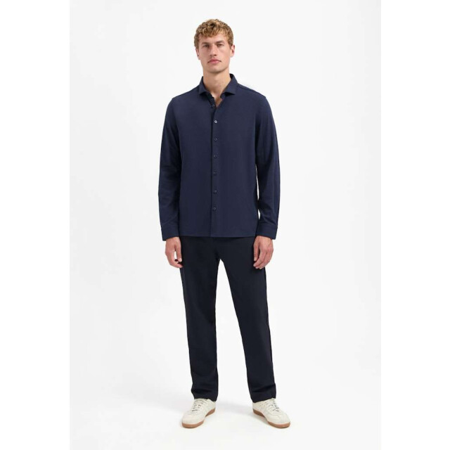 No Excess Shirt jersey melange stretch night N4180-078 large