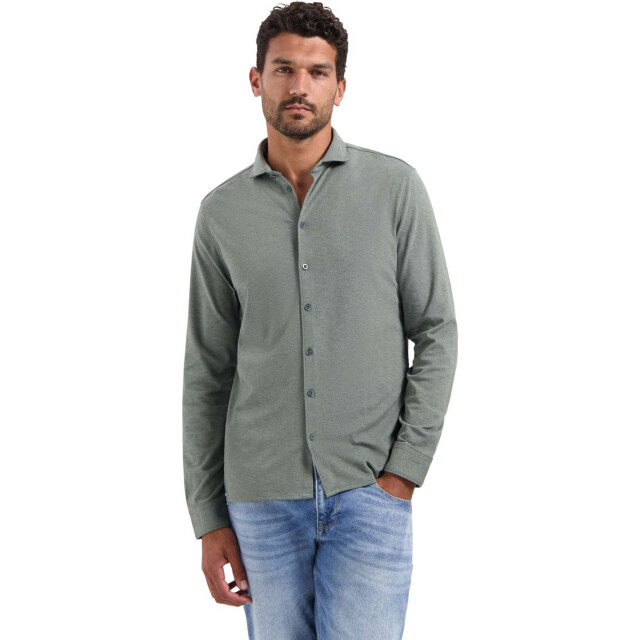 No Excess Shirt jersey melange stretch dark steel N4180-124 large