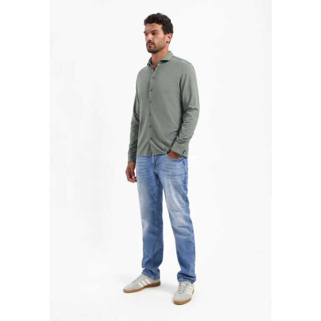 No Excess Shirt jersey melange stretch dark steel N4180-124 large