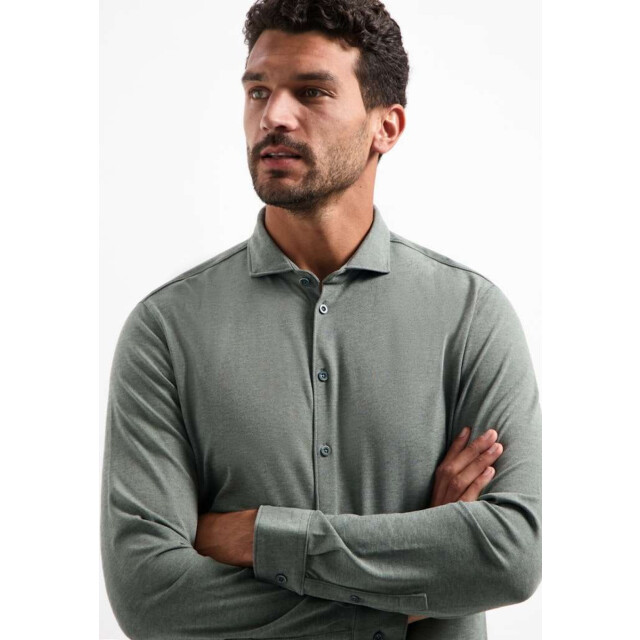 No Excess Shirt jersey melange stretch dark steel N4180-124 large