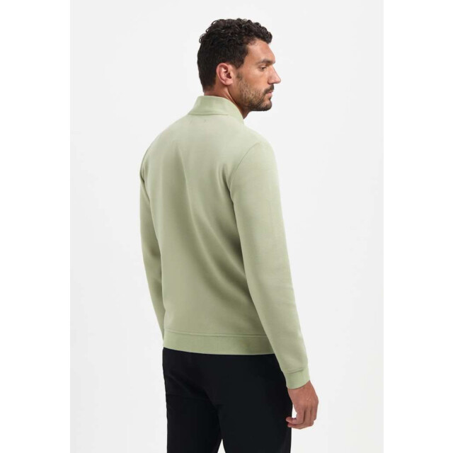 No Excess Sweater full zipper pique bomber light moss 29100806SN-197 large