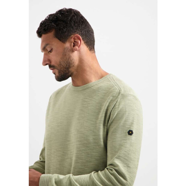 No Excess Pullover crewneck garment dyed + st light moss 29210702SN-197 large