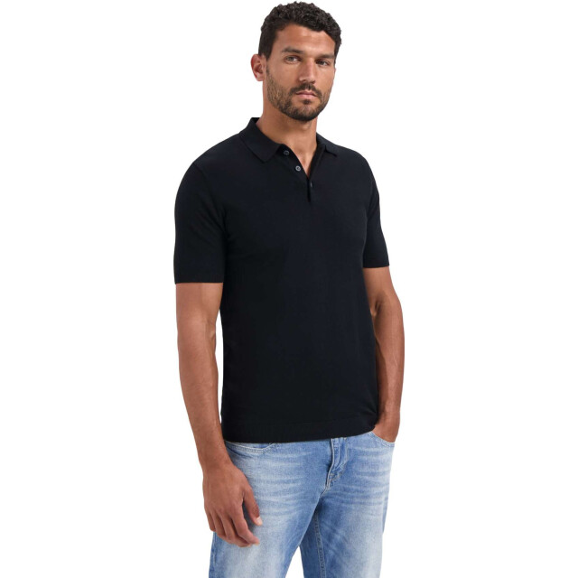 No Excess Pullover short sleeve polo solid black 29240754-020 large