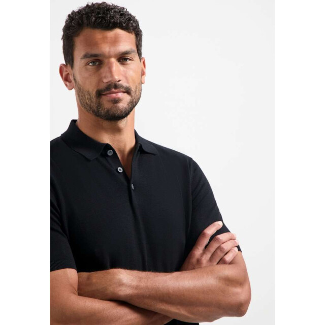 No Excess Pullover short sleeve polo solid black 29240754-020 large