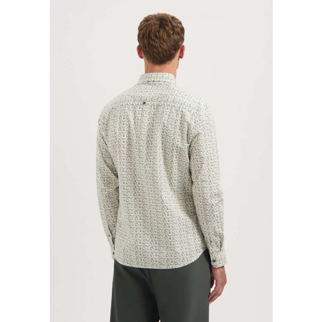 No Excess Shirt stretch allover printed dark green 29450708-052 large
