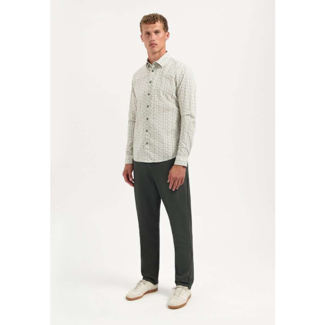 No Excess Shirt stretch allover printed dark green 29450708-052 large