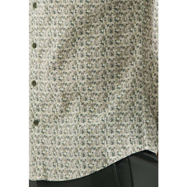 No Excess Shirt stretch allover printed dark green 29450708-052 large