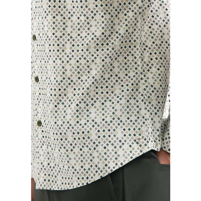 No Excess Shirt stretch allover printed dark green 29450804-052 large