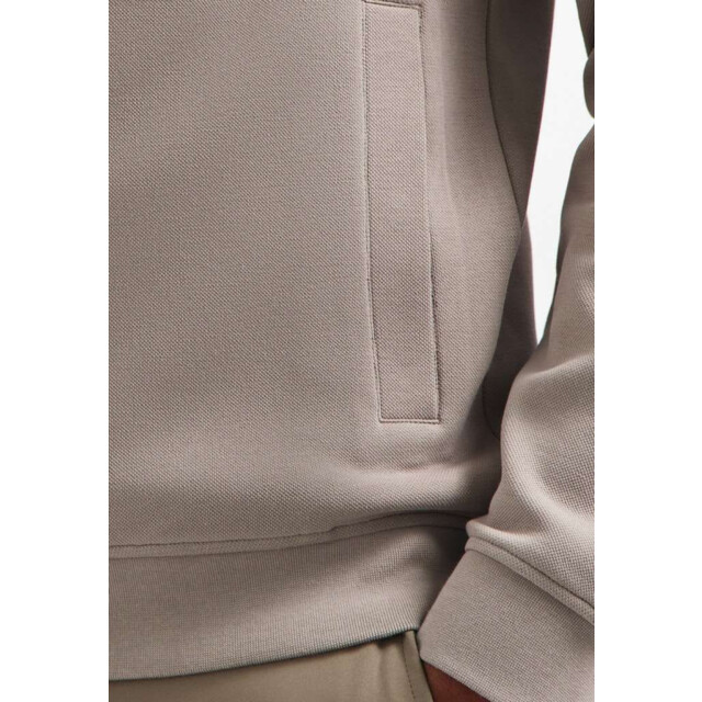No Excess Sweater full zipper pique bomber clay 29100806SN-018 large