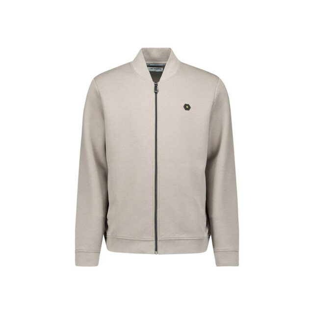 No Excess Sweater full zipper pique bomber clay 29100806SN-018 large