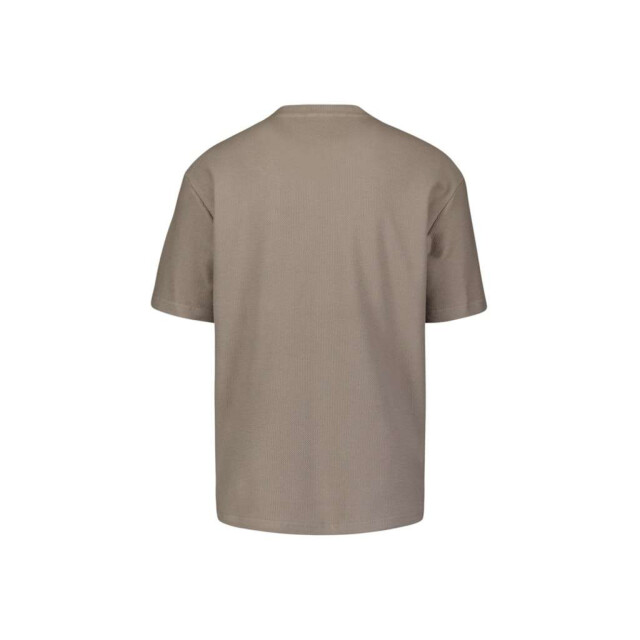 No Excess T-shirt crewneck solid jacquard clay 29320733-018 large