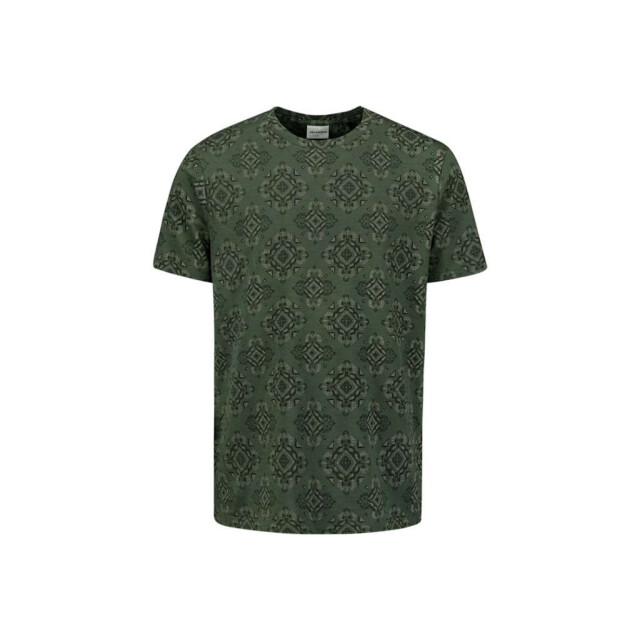 No Excess T-shirt crewneck allover printed ga dark green 29350709-052 large