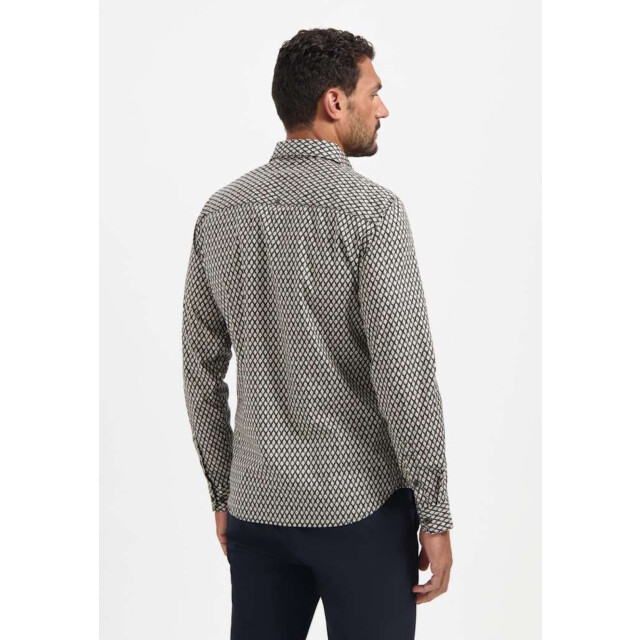 No Excess Shirt stretch allover printed black 29450890-020 large