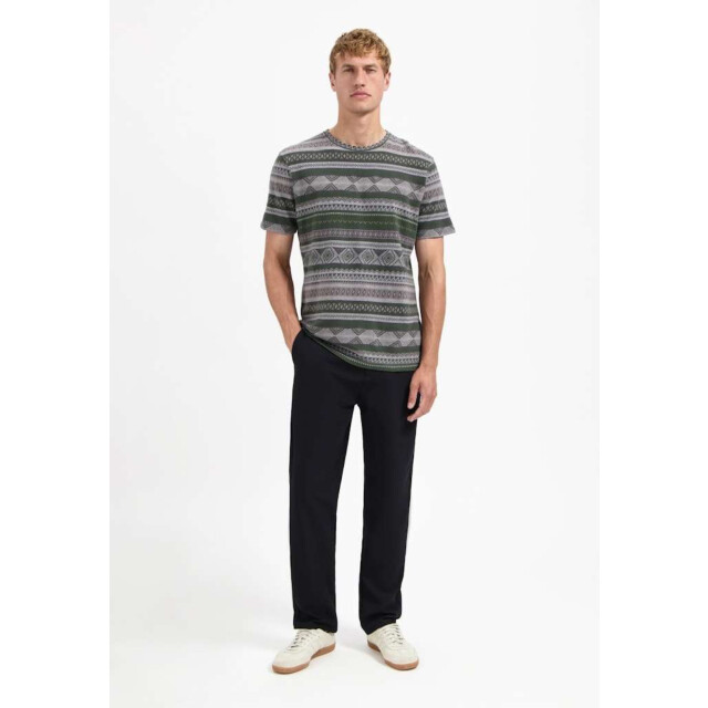 No Excess T-shirt crewneck allover jacquard grey melange 29350714-102 large