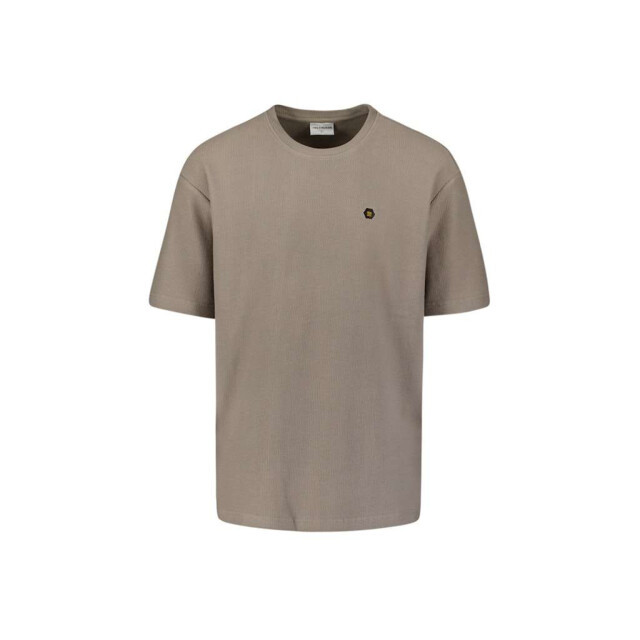 No Excess T-shirt crewneck solid jacquard clay 29320733-018 large