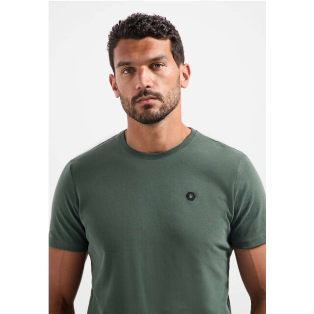 No Excess T-shirt crewneck peached dark green 29360775-052 large