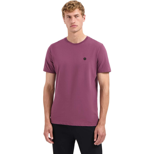 No Excess T-shirt crewneck peached dark wine 29360775-164 large