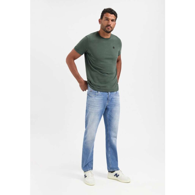No Excess T-shirt crewneck peached dark green 29360775-052 large