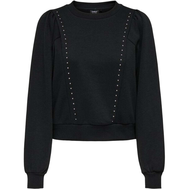 Only Onlleah l/s o-neck stud cs swt black/silver studs 15371240-177911002 large