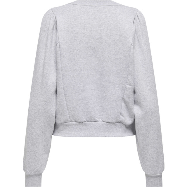 Only Onlleah l/s o-neck stud cs swt light grey melange/ 15371240-179073001 large