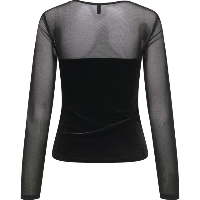 Only Onlsmooth l/s mesh mix top box jrs black/heart 15360668-177911002 large