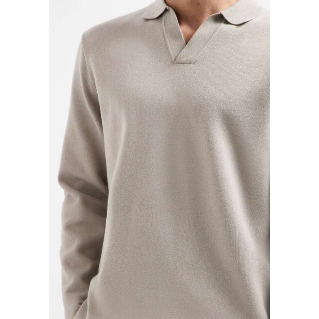 No Excess Pullover open polo collar relief clay 29210819-018 large