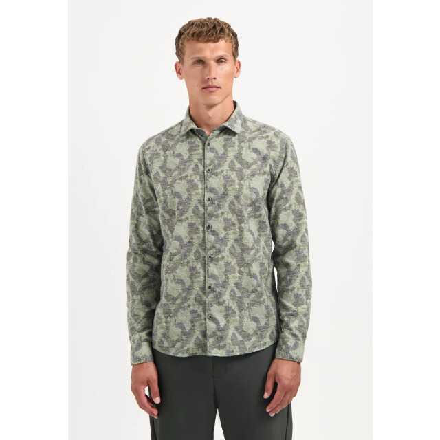 No Excess Heren overhemd 29400835 052 dark green NoExcess 29400835 052DarkGreen large