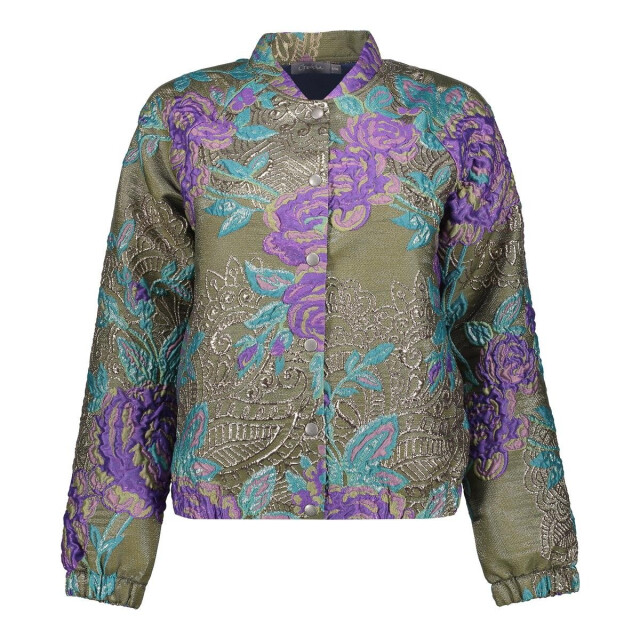 Geisha 55713-20 530 jacket flowers lurex green/purple 55713-20 530 large