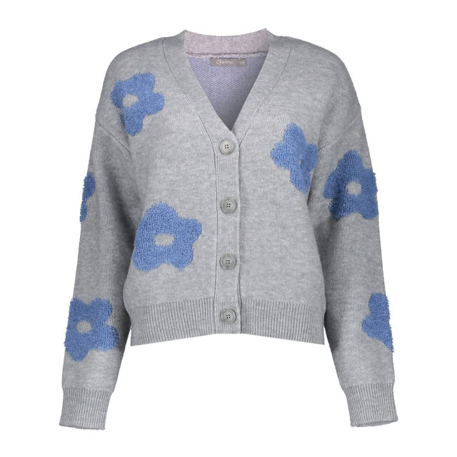 Geisha 54510-10 900 vest flowers grey melange/blue 54510-10 900 large