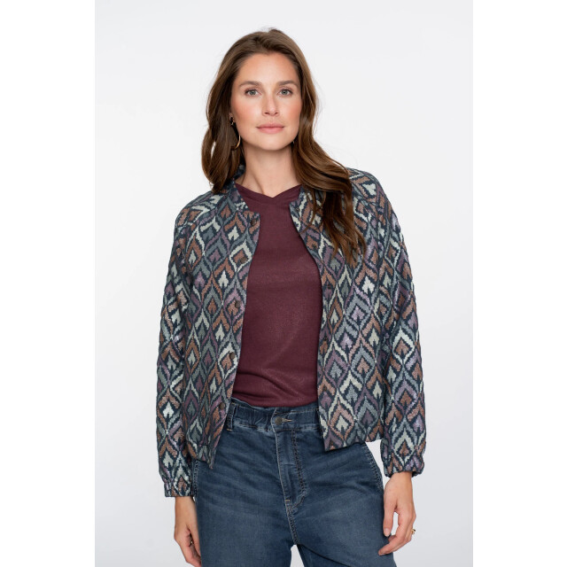 Geisha 55710-20 625 jacket print blue 55710-20 625 large